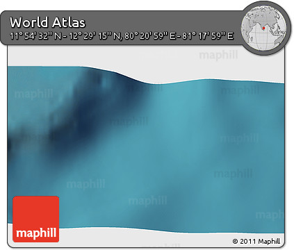 Satellite 3D Map of the Area around 12° 11' 54" N, 80° 49' 29" E