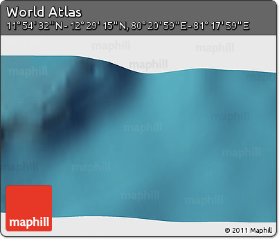 Satellite 3D Map of the Area around 12° 11' 54" N, 80° 49' 29" E