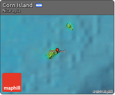 Satellite 3D Map of Corn Island