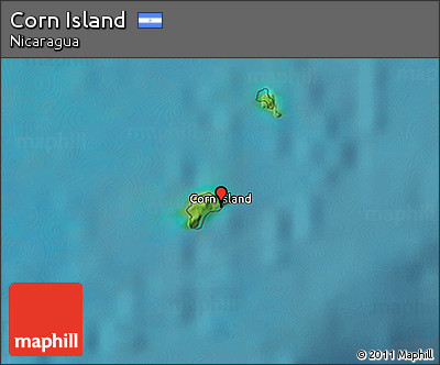 Satellite 3D Map of Corn Island