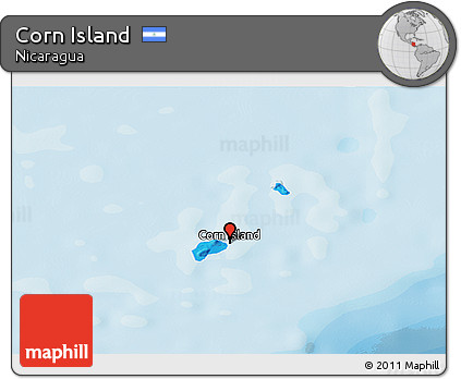 Political Panoramic Map of Corn Island