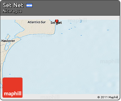 Shaded Relief Panoramic Map of Set Net