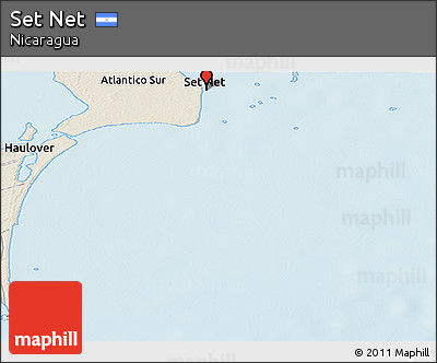 Shaded Relief Panoramic Map of Set Net