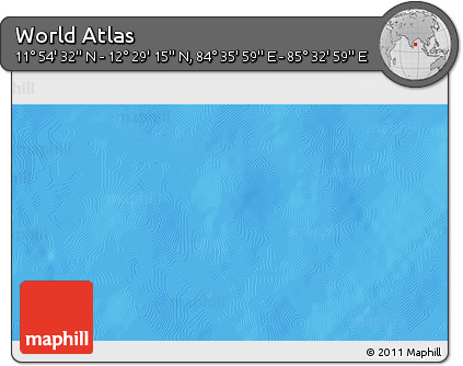 Physical 3D Map of the Area around 12° 11' 54" N, 85° 4' 29" E