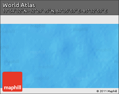 Physical 3D Map of the Area around 12° 11' 54" N, 85° 4' 29" E