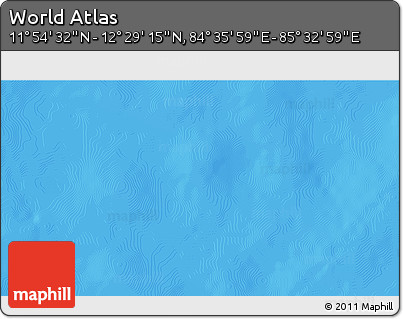 Physical 3D Map of the Area around 12° 11' 54" N, 85° 4' 29" E