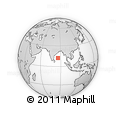 Outline Map of the Area around 12° 11' 54" N, 85° 55' 30" E, rectangular outline
