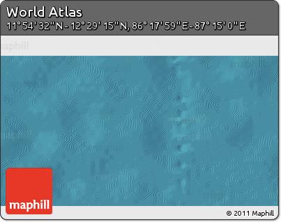 Satellite 3D Map of the Area around 12° 11' 54" N, 86° 46' 30" E