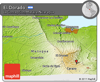 Physical 3D Map of El Dorado