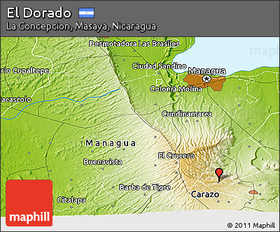 Physical 3D Map of El Dorado