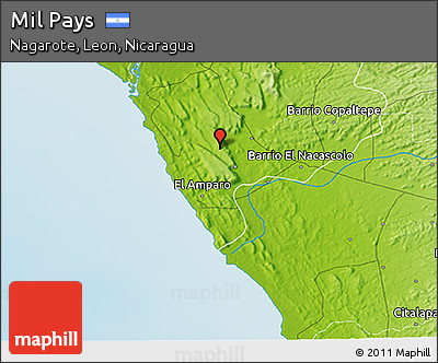 Physical 3D Map of Mil Pays