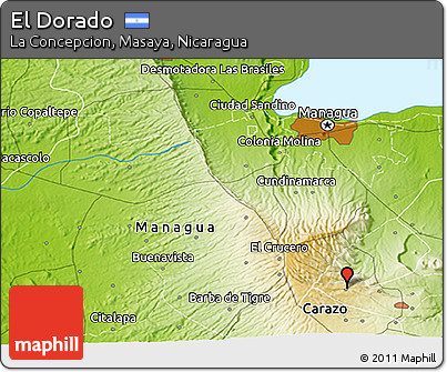 Physical 3D Map of El Dorado