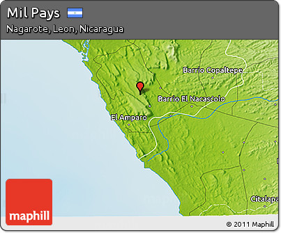 Physical 3D Map of Mil Pays