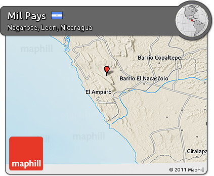 Shaded Relief 3D Map of Mil Pays