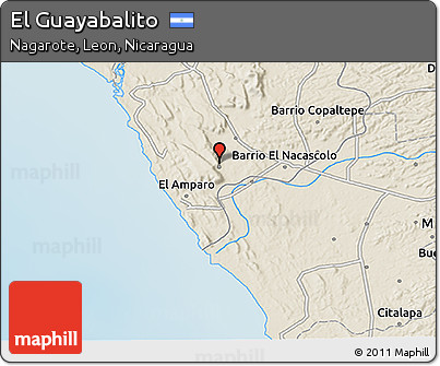 Shaded Relief 3D Map of El Guayabalito