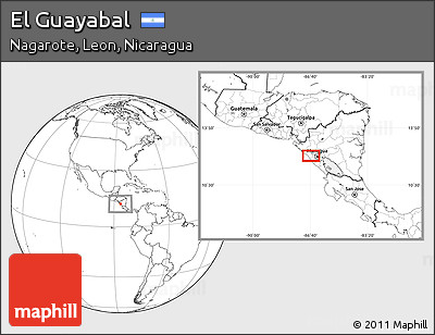 Blank Location Map of El Guayabal