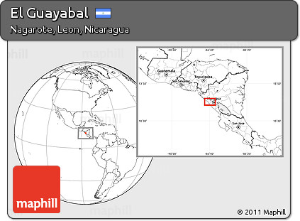 Blank Location Map of El Guayabal
