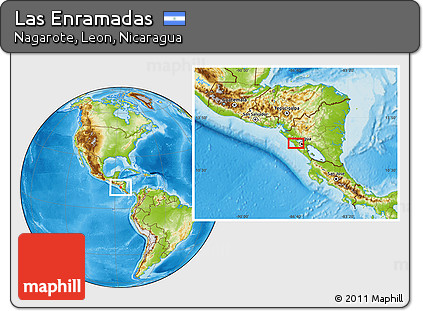 Physical Location Map of Las Enramadas