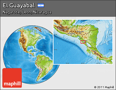 Physical Location Map of El Guayabal