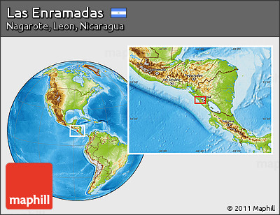 Physical Location Map of Las Enramadas