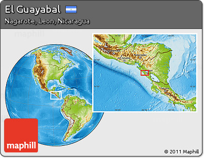 Physical Location Map of El Guayabal