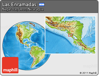 Physical Location Map of Las Enramadas