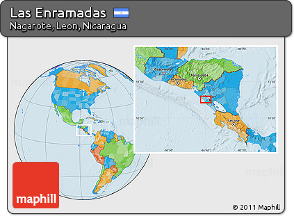 Political Location Map of Las Enramadas