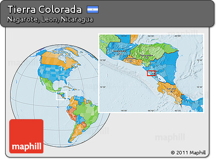 Political Location Map of Tierra Colorada