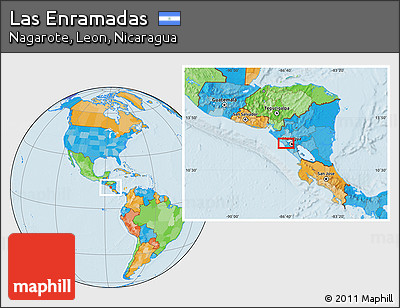 Political Location Map of Las Enramadas