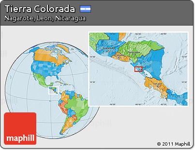 Political Location Map of Tierra Colorada