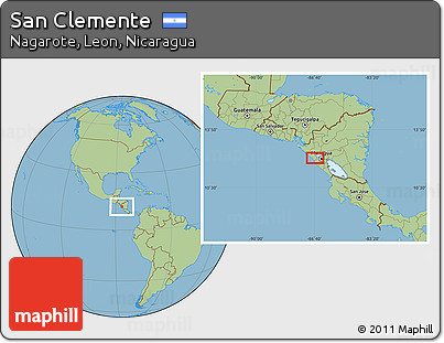 Savanna Style Location Map of San Clemente