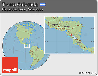 Savanna Style Location Map of Tierra Colorada