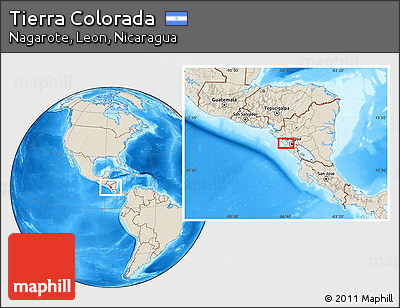 Shaded Relief Location Map of Tierra Colorada