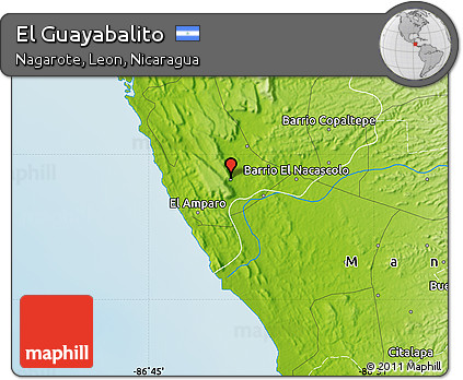 Physical Map of El Guayabalito