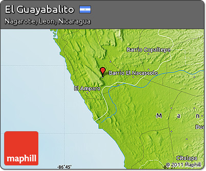 Physical Map of El Guayabalito