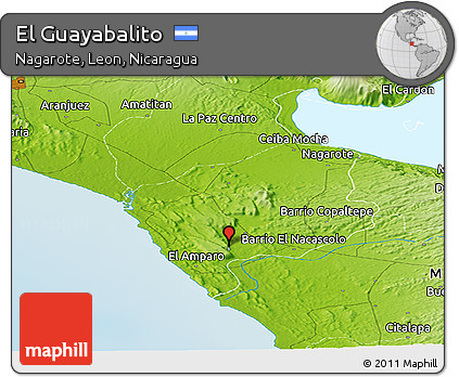 Physical Panoramic Map of El Guayabalito