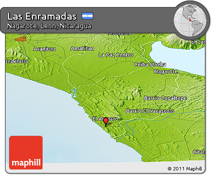 Physical Panoramic Map of Las Enramadas