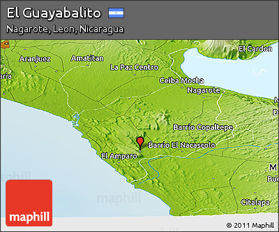Physical Panoramic Map of El Guayabalito