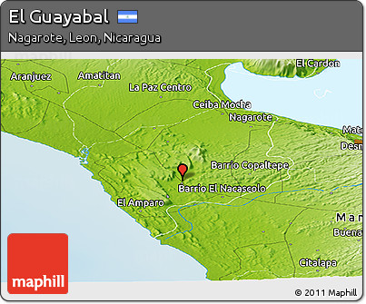 Physical Panoramic Map of El Guayabal