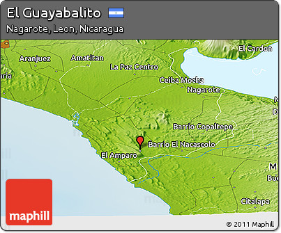 Physical Panoramic Map of El Guayabalito