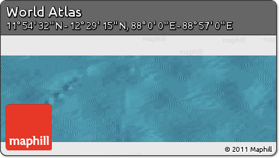 Satellite Panoramic Map of the Area around 12° 11' 54" N, 88° 28' 29" E
