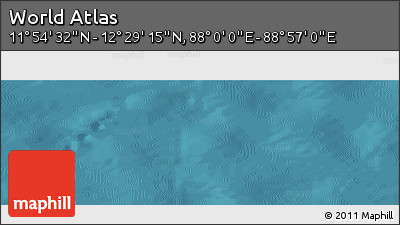 Satellite Panoramic Map of the Area around 12° 11' 54" N, 88° 28' 29" E