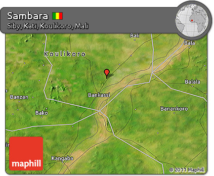 Satellite 3D Map of Sambara