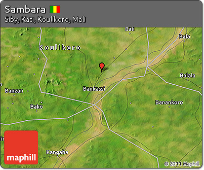 Satellite 3D Map of Sambara