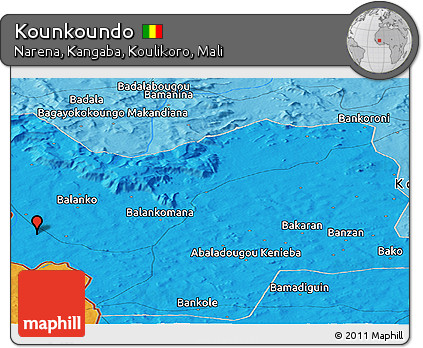 Political Panoramic Map of Kounkoundo