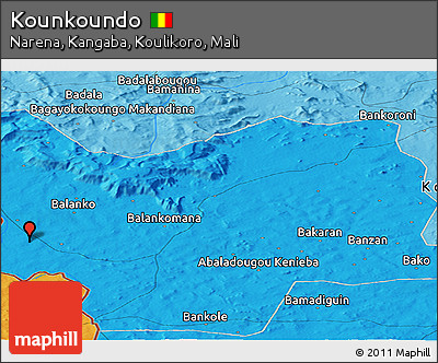 Political Panoramic Map of Kounkoundo