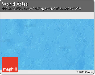 Physical 3D Map of the Area around 12° 11' 54" N, 90° 10' 30" E