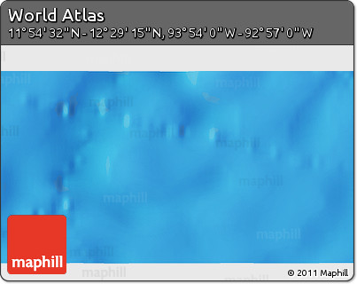 Shaded Relief 3D Map of the Area around 12° 11' 54" N, 93° 25' 30" W