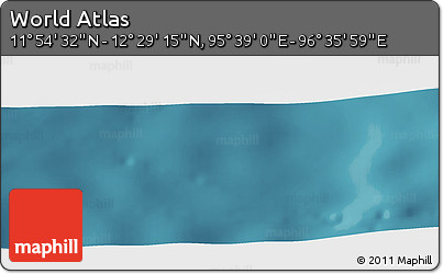 Satellite Panoramic Map of the Area around 12° 11' 54" N, 96° 7' 30" E