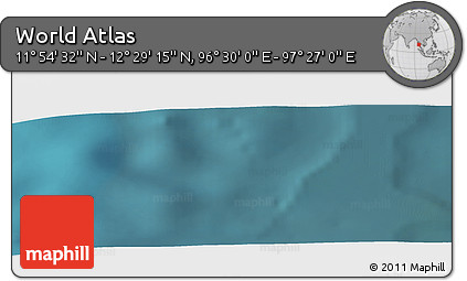 Satellite Panoramic Map of the Area around 12° 11' 54" N, 96° 58' 29" E